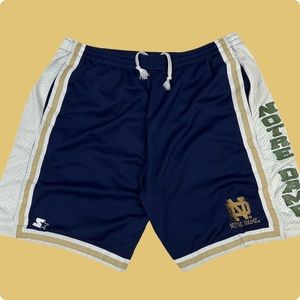 Rare Vintage Starter Notre Dame Athletic Shorts